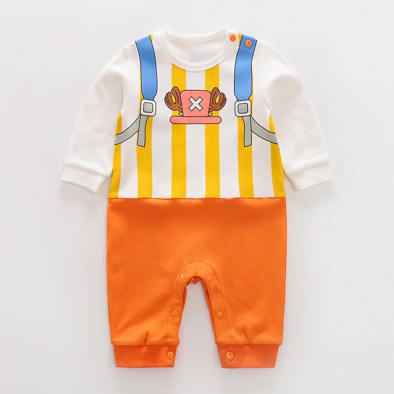 Newborn Baby Anime Cape Style Children Long Sleeve Cotton Bodysuit, Cute Kids Boys Girls Romper
