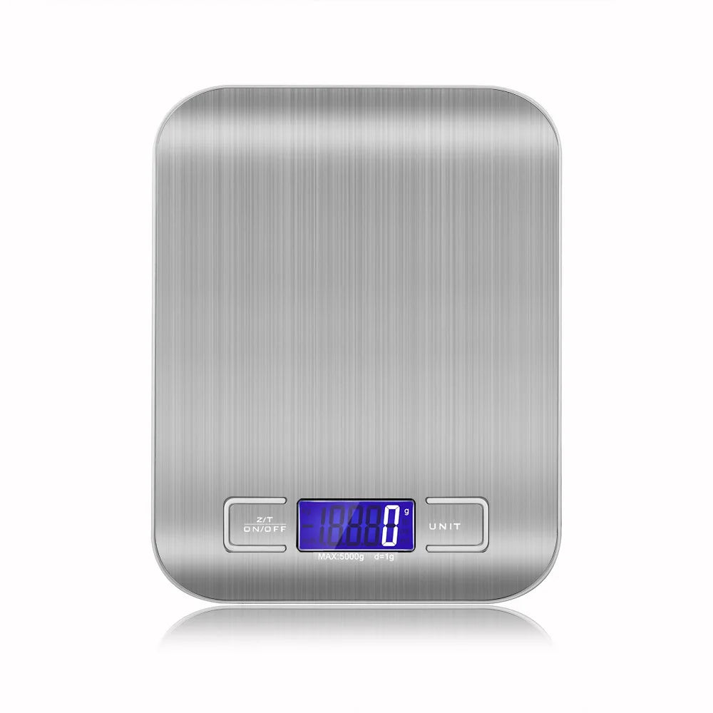 Portable Kitchen Scale Coffee Electronic Scale Stainless Steel Surface LCD Backlit Kitchen Food Scales Weighing Tool