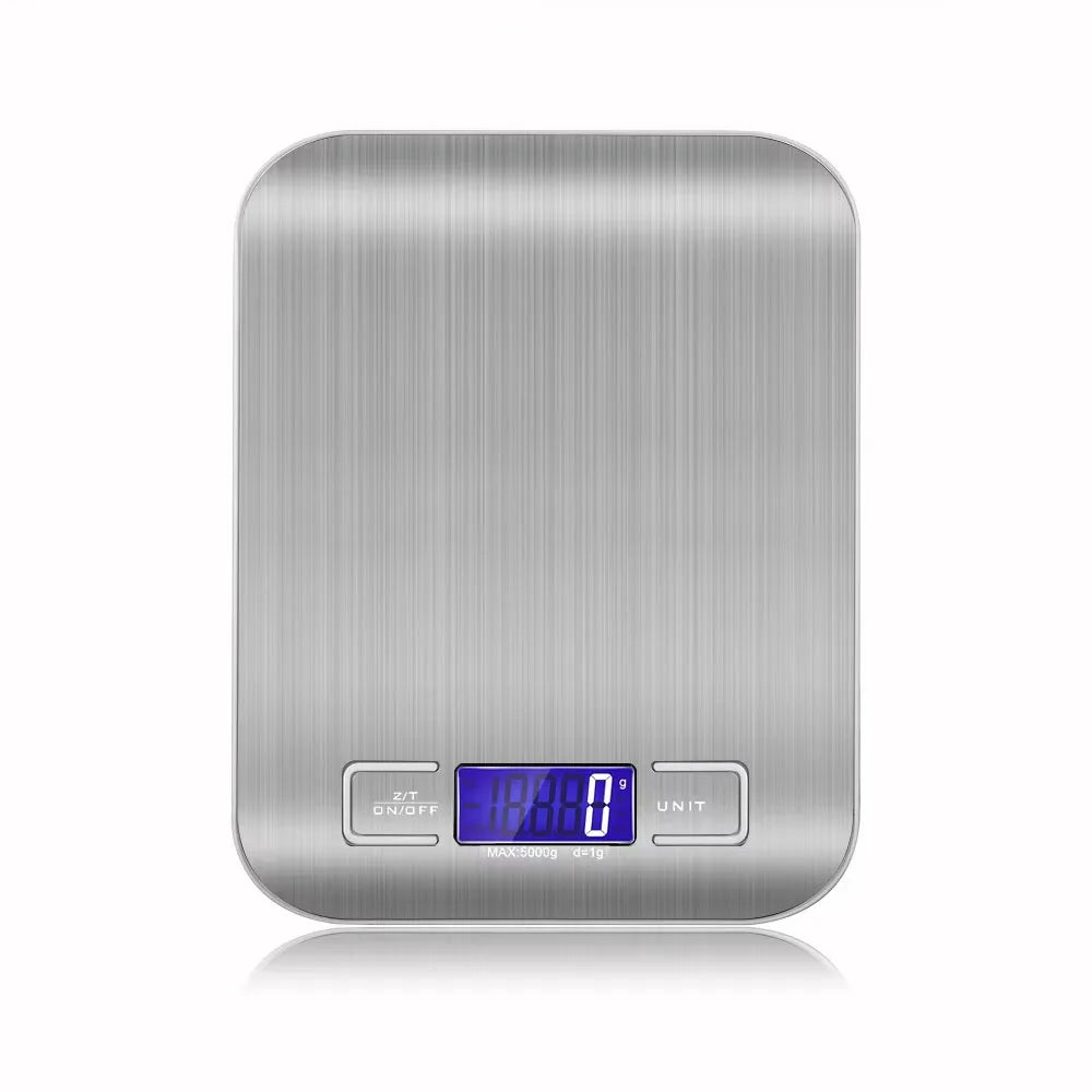 Portable Kitchen Scale Coffee Electronic Scale Stainless Steel Surface LCD Backlit Kitchen Food Scales Weighing Tool